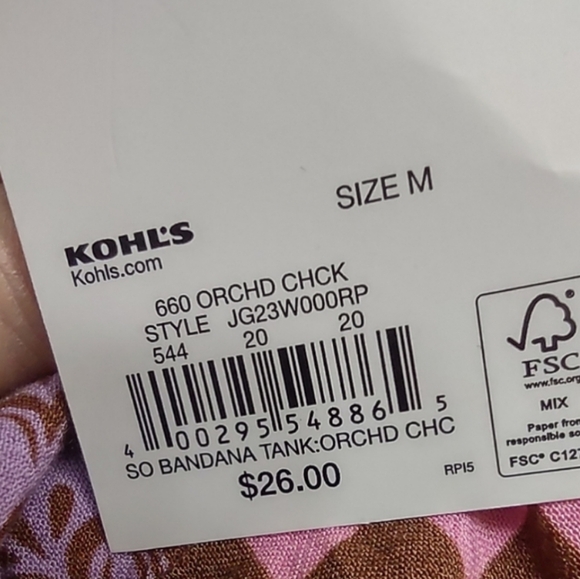 NWT Bandana Tank / Handkerchief Top - Picture 6 of 6